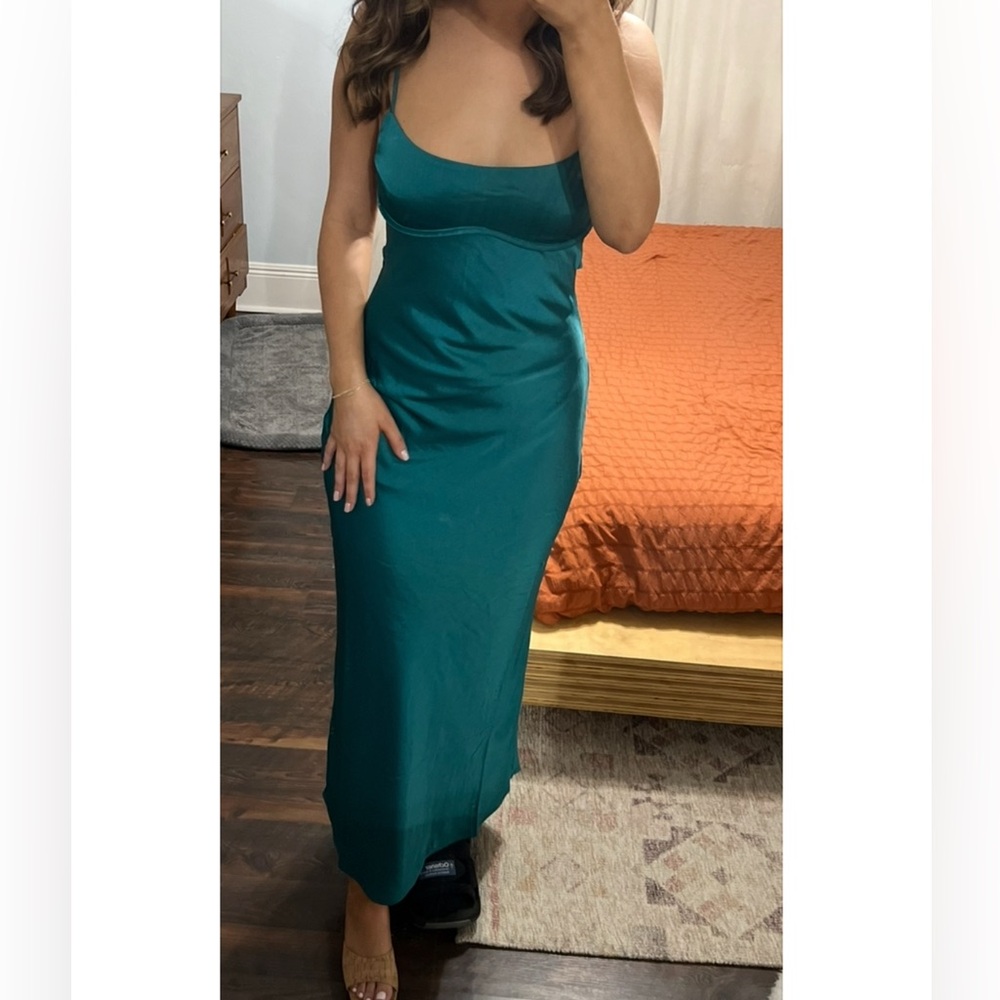 Thirty/Thirty Teal cocktail midi dress size medium